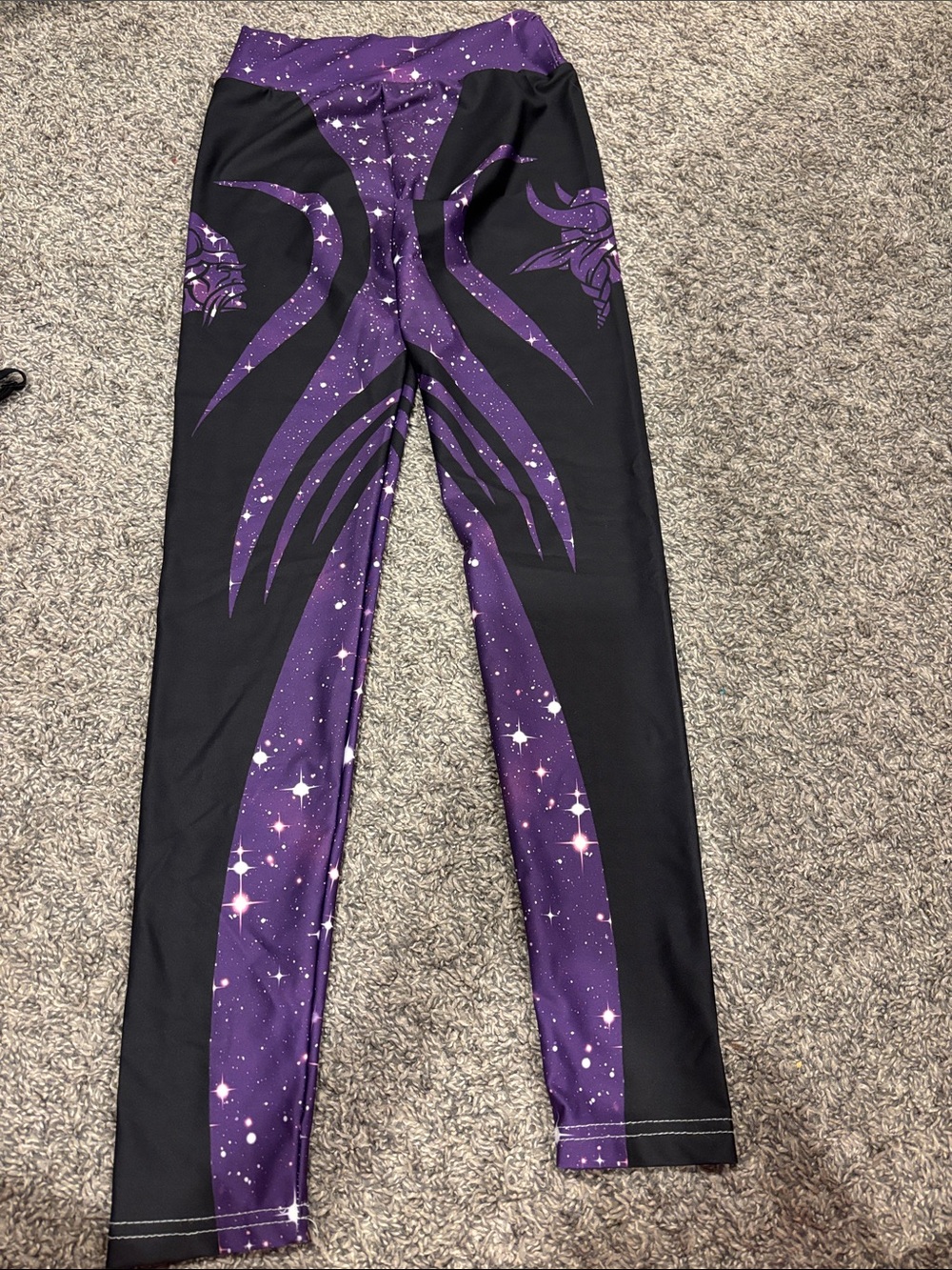 Othr Purple and Black Galaxy Print Women Leggings